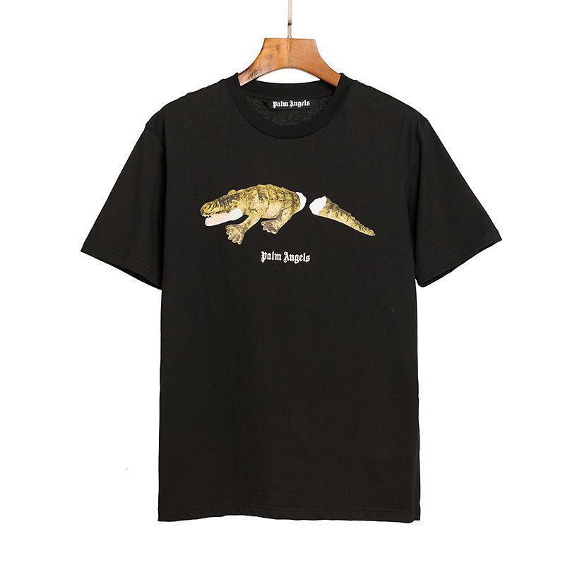 Palm Angels2026 Spring and Summer New European and American Style Palm Crocodile Letter Print Couple Casual Short-Sleeved T-Shirt Palm Angels2026 Spring and Summer New European and American Style Palm Crocodile Letter Print Couple Casual Short-Sleeved T-Shirt