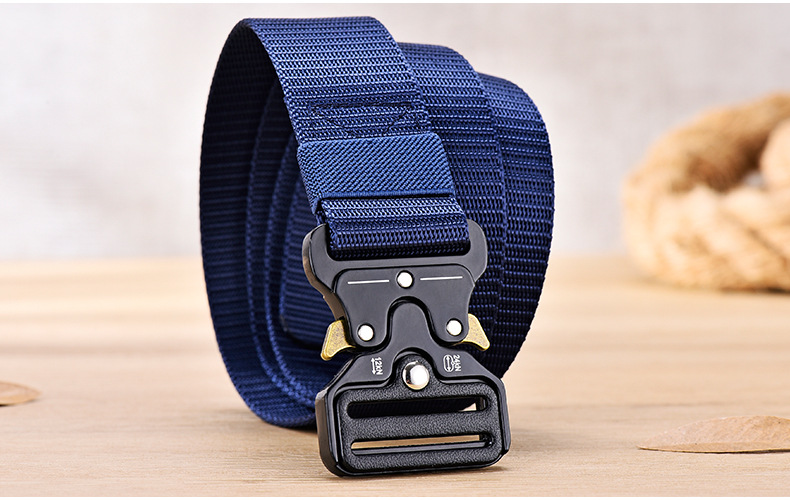 Sınır Ötesi Özel Cobra Taktik Kemeri Outdoor İş Kıyafeti Asker Eğitimi Toka Tuval Yapay Nylon Kayış Erkek Örgülü Pantolon Kayışı