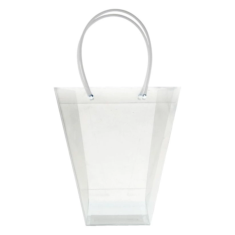 Новый прозрачный Т-образный мешок для цветов водонепроницаемый полипропиленовый мешок для растений в горшках бонсай трапециевидный мешок для упаковки букетов большой ПВХ