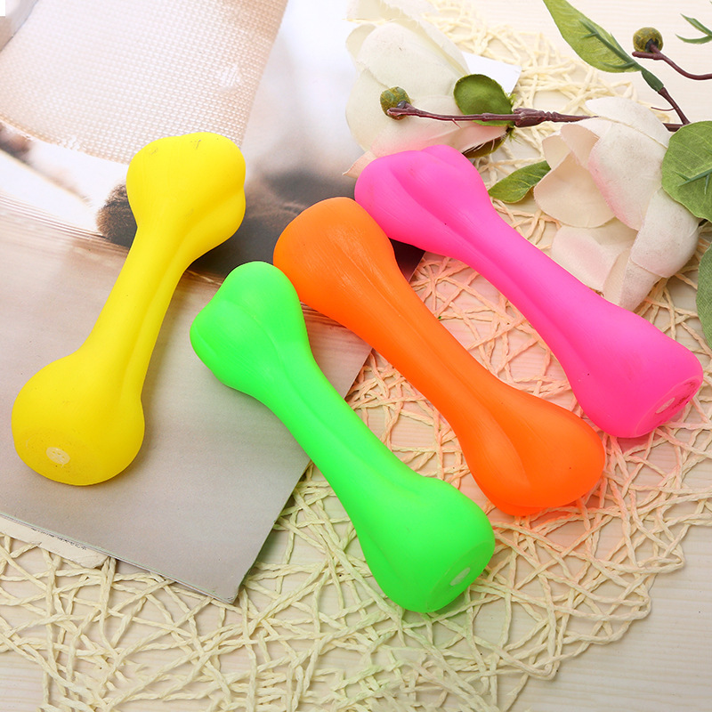 Fábrica al por mayor en stock juguete para mascotas hueso resistente a la mordedura molar sonido vinilo juguete peluche perro golden retriever juguete