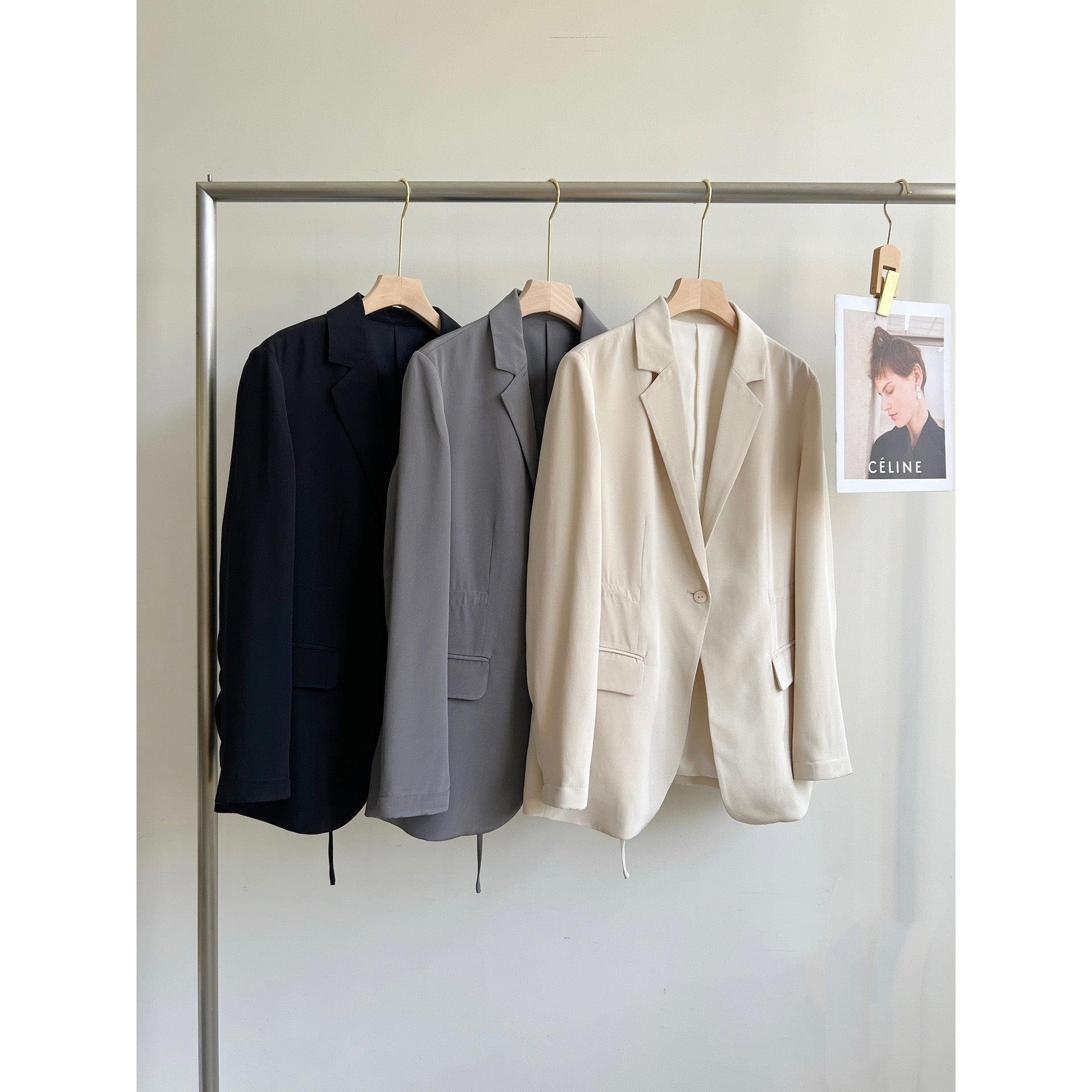 Silk design classic suit
