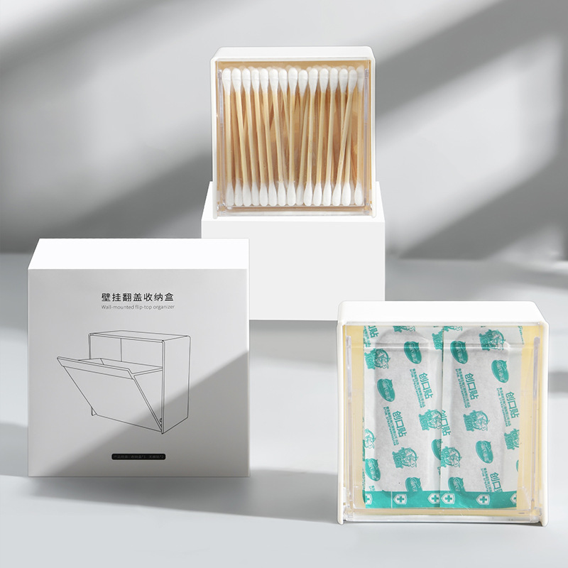 Storage box, table cotton swabs, dental floss