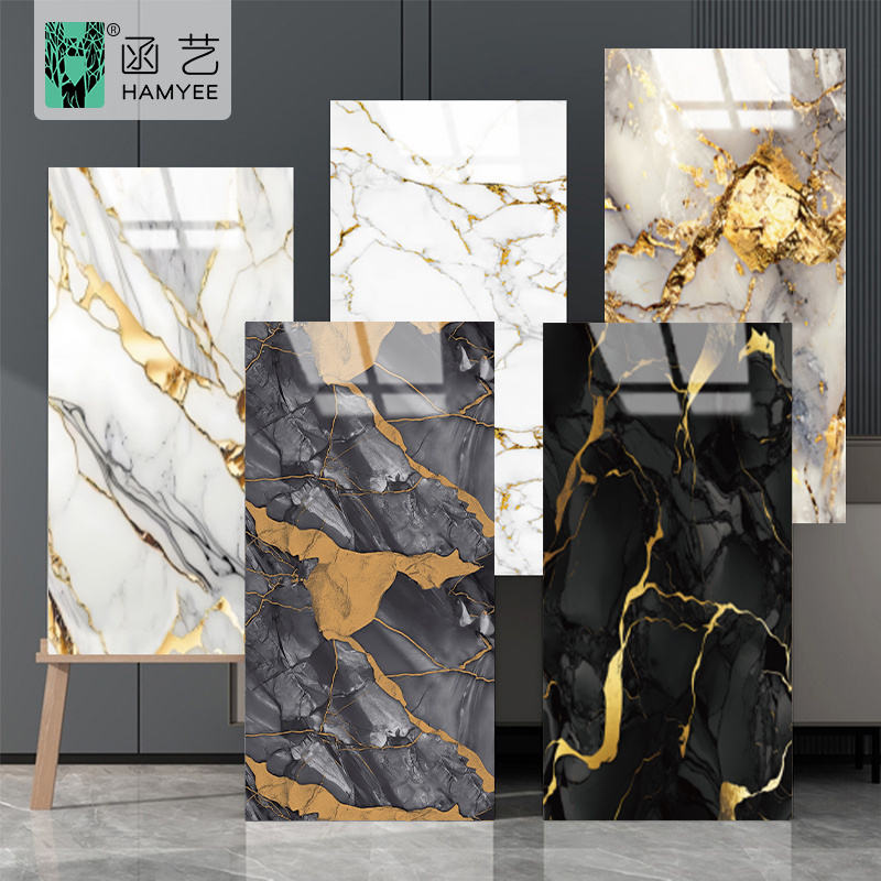 批发卫生间自粘瓷砖贴片大理石贴纸墙面装饰加厚3d立体墙贴铝塑板