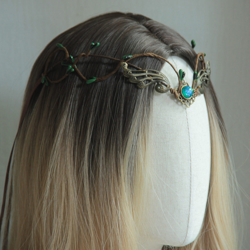AliExpress クロスボーダー エルフ クラウン ヘアクラウン エキゾチックなスタイルのヘアアクセサリー ゴシック手作り魔女ヘアアクセサリー サン|undefined