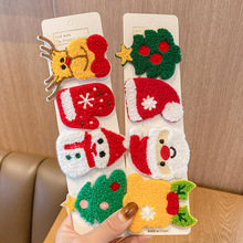 圣诞节发饰可爱麋鹿发夹BB夹少女心铃铛雪花刘海夹发卡秋冬头饰品