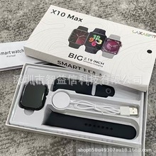 新品X10MAX智能手表2.19屏蓝牙通话真卡扣息屏指针无线充多国语言