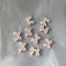 马卡龙色双色蝴蝶结合金手工diy串珠手链项链发夹饰品配件