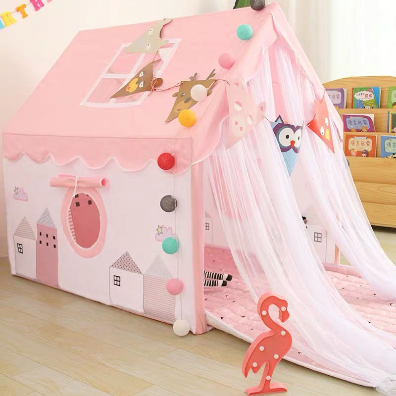 儿童帐篷公主室内ins风玩具屋女孩小房子睡觉分床神器实木游戏屋