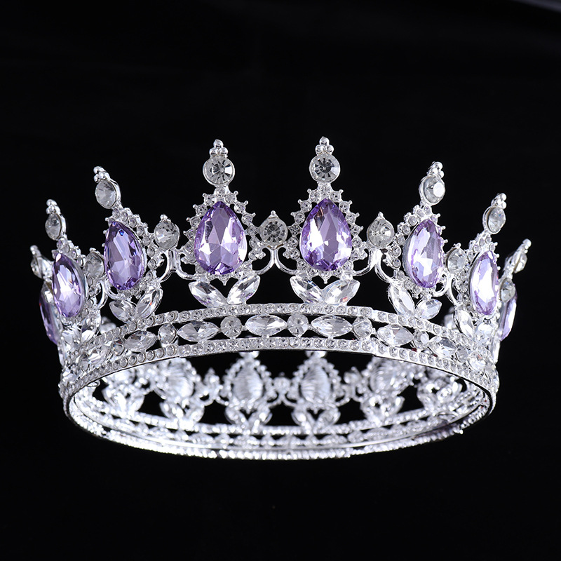 Elegant Style Elegant Women's Water Droplets Crown Alloy Inlay Zircon Crown