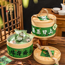 厂家直销粽子礼盒 端午节礼品盒大号蒸笼高档手提鸭蛋圆形盒定制