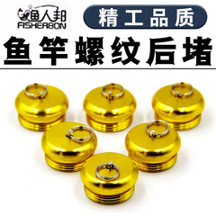 Fishing Rod Threaded Rear Plug Metal Accessory Gold Fishing Rod Rear Cover Rear Tail Diameter for Chinese Competitive Fishing