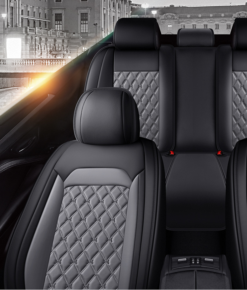 24 years of cross-border leather Amazon foreign trade full leather diamond car cushion four-season cushion five-seat all-inclusive seat cover cushion