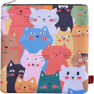Waterproof book cover book bag book protection cover with zipper and front pocket book cover reader book club gift