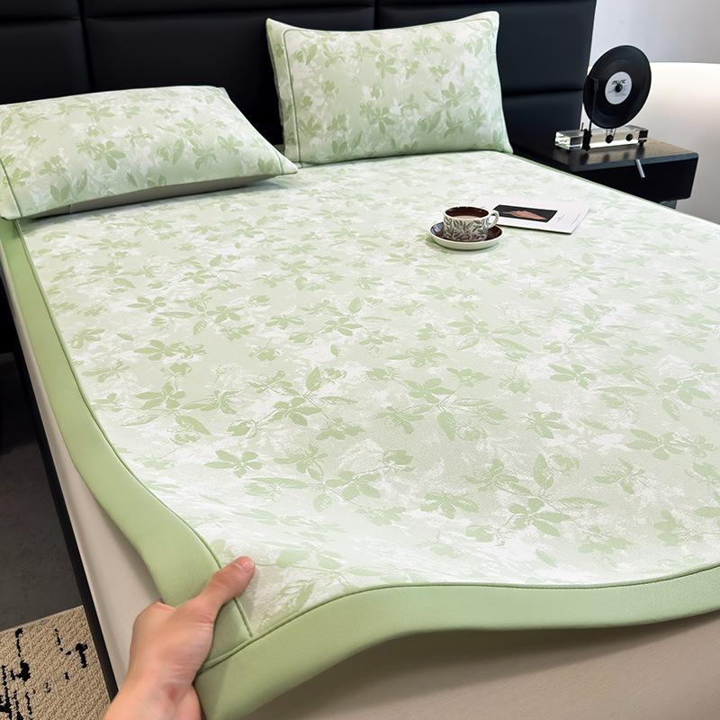Silk mat, summer set, sheet, 3 piece set, washable