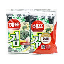 韩国进口海牌海苔12g飘脆食烤紫菜烤片即食品寿司营养儿童小零食