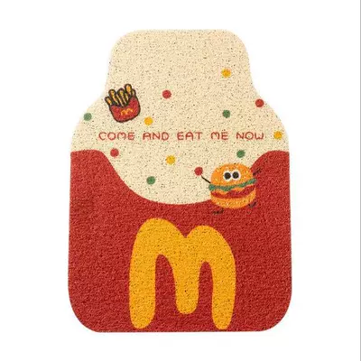 Car Mat Main Driving Single Piece Avtomobil döşəmə paspasları - french-fries-bread-silk-circle-foot-pad-front-4560cm-other