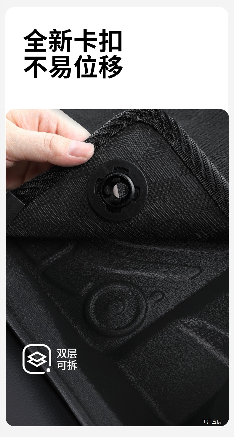 Tpe Car Floor Mats for Specific Models, New and Old Models, One-Piece Molded Interior Full Surround Wire Loop Carpet Peihui