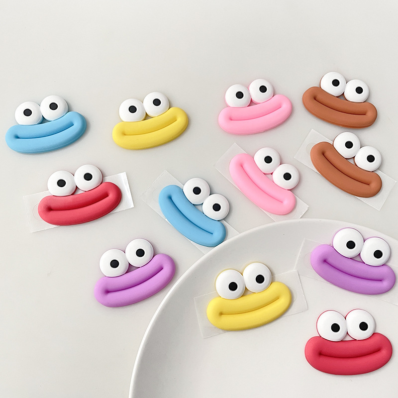 Funny Red Sausage Big Mouth Soft Rubber Stickers for Student Phone Cases, Water Bottles, DIY Accessories, Fun Refrigerator Stickers for Home Decoration