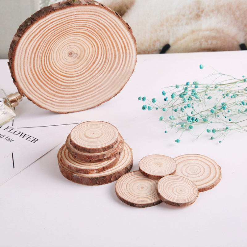 Tung wood hand-decorated landscaping pine base annual ring log wood…
