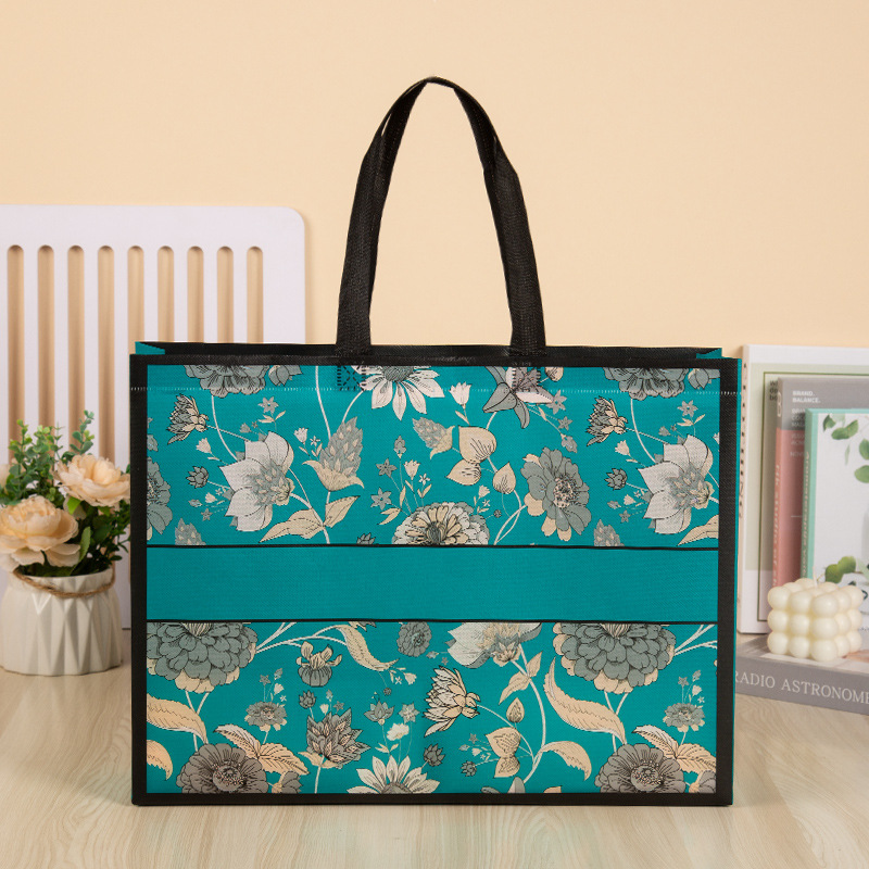 Bolsas no tejidas retro, bolsas de compras portátiles clásicas, bolsas de promoción para llevar, impresión en color, bolsas de embalaje laminadas, lugar de impresión