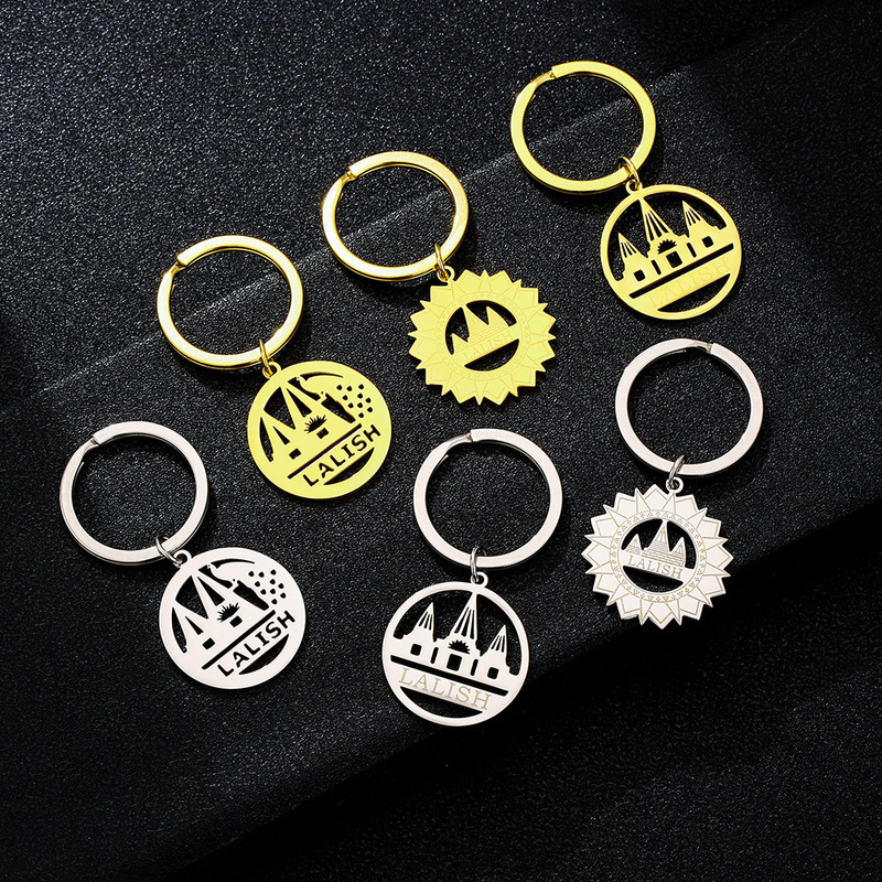 Cross-border hot selling ethnic style yazdelalish Peacock Temple keychain decorative pendant men and women Yiwu Accessories