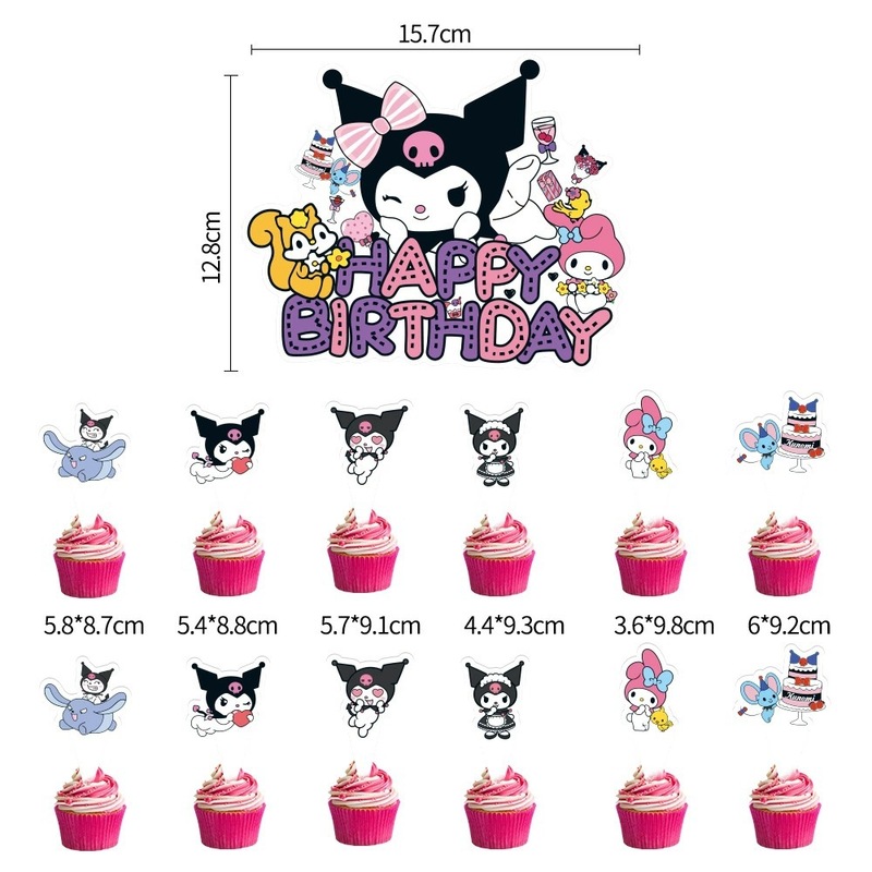 クロミテーマ誕生日パーティークロミパーティー装飾バルーンフラグバナーケーキインサートソース工場|undefined