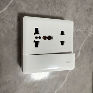 外贸明装大板按钮面板插座86型三开双联开关两开单家用明线底盒