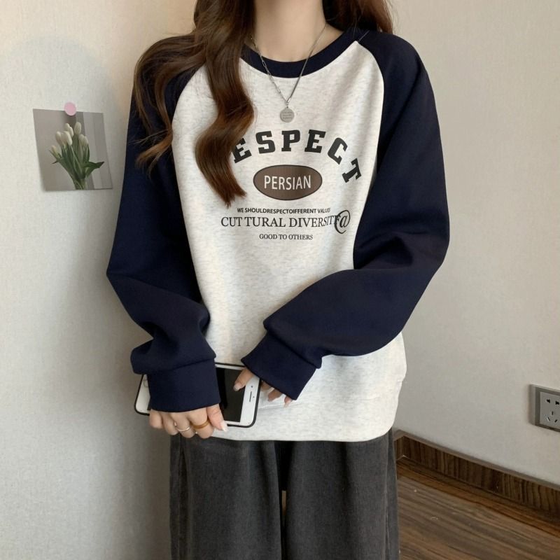 早秋の衛衣女春秋の薄いタイプはゆったりとしたデザイン感があります。|undefined