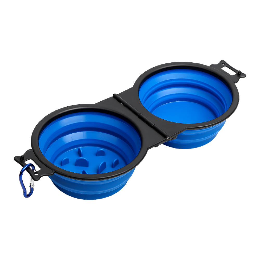 Tacos plegables de mascotas de explosión transfronteriza Tacos dobles de comida lenta Tacos de almacenamiento portátiles TPE Tacos de mascotas Tacos de perro Tacos de gato