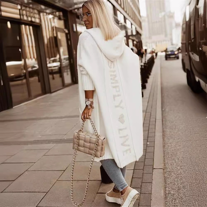 2026 Autumn and Winter New Style Knitted Sweater Women's Amazon Cardigan Lazy Style Loose Mid-Length Coat 2026 Autumn and Winter New Style Knitted Sweater Women's Amazon Cardigan Lazy Style Loose Mid-Length Coat