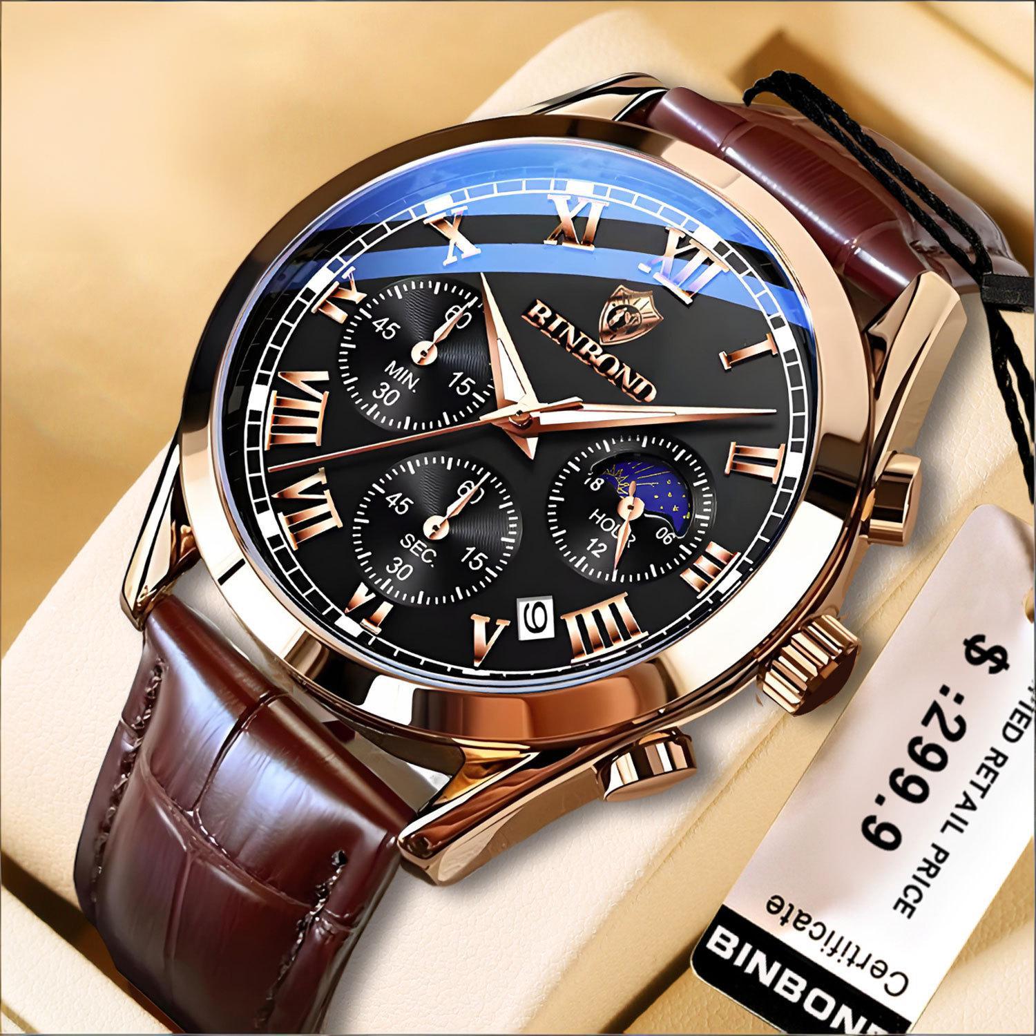 Universal sports waterproof swiss watch, men's watch