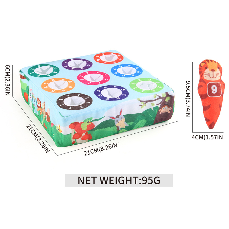 Educación temprana infantil simulación divertida caja de rabanes puzzle animales verduras cognición emparejamiento peludo caja de pescado juguete