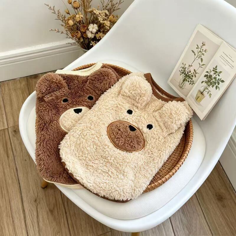 Cat Clothes for Winter, Warm and Thickened Autumn/Winter Clothing, Short-Legged Cat Fleece Jacket, Pet Clothing, Kitten Home Vest