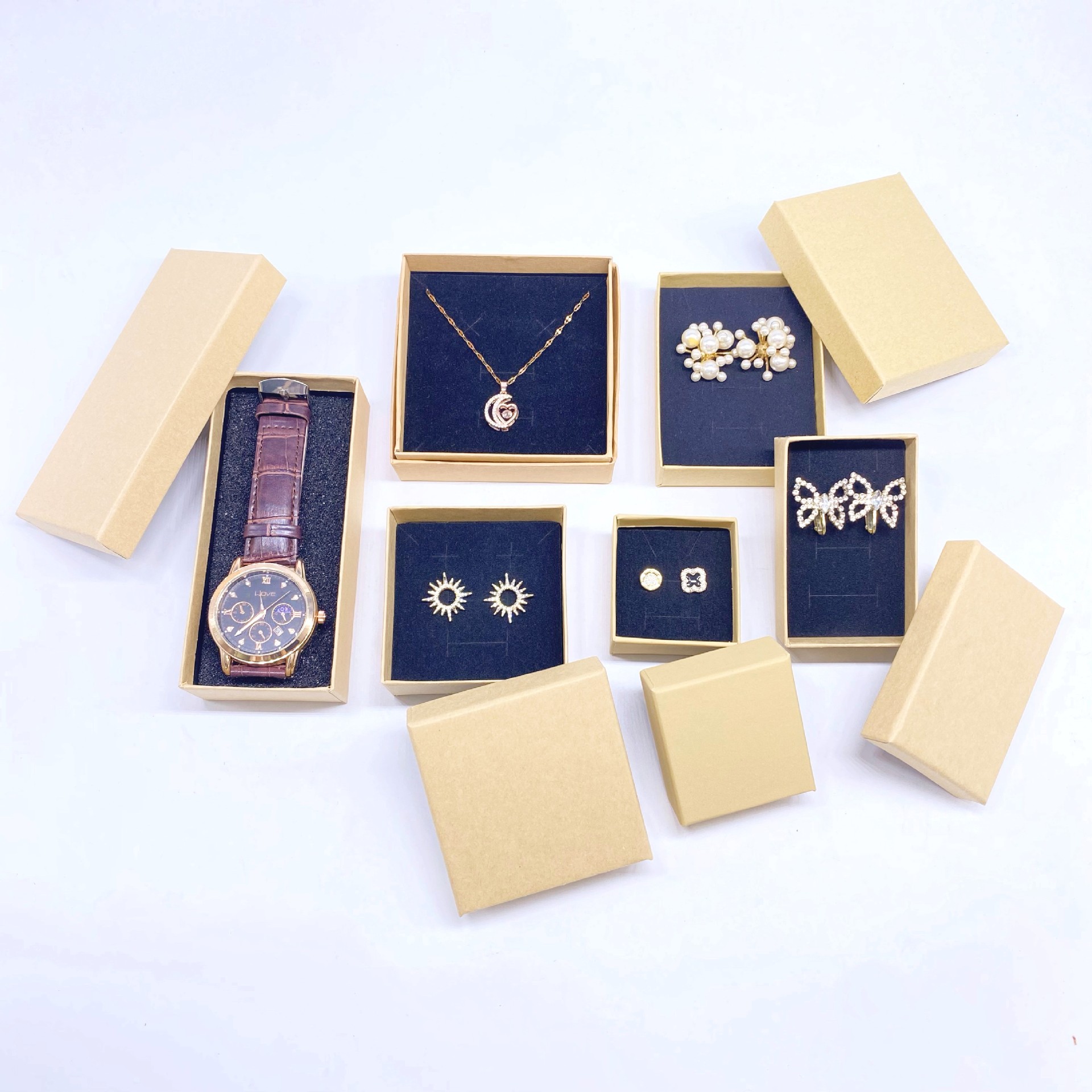(Wholesale), black concealer, storage system, ring, necklace and earrings, box, leather accessory, (Physicals) 2