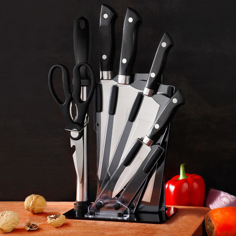 재고 양장 칼 스테인레스 스틸 주방 칼 세트 가정용 뼈 커터 주방 칼 선물 칼 세트 도매 직접 판매