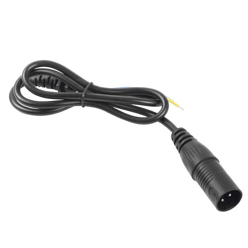 conector macho y hembra de tres núcleos de cañón conector de carga de batería de litio línea de salida de cargador de cañón para vehículo de batería eléctrica