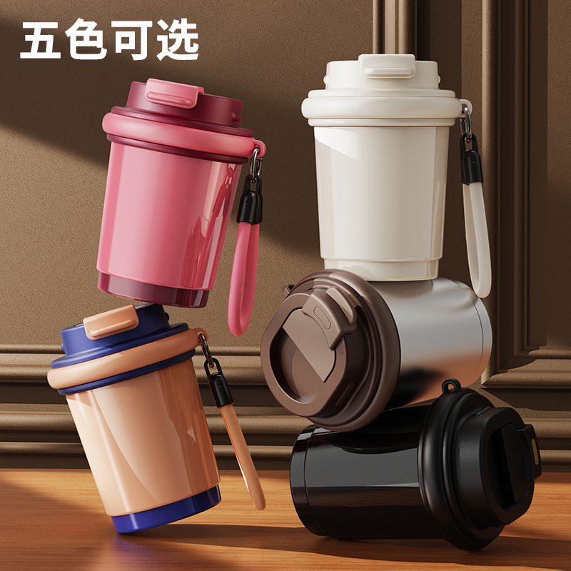 高品質セラミックライナーコーヒーカップ、ポータブルカーカップ、ファッショナブルなオフィスカップ、316ステンレス鋼の男性と女性のウォーターカップ|undefined
