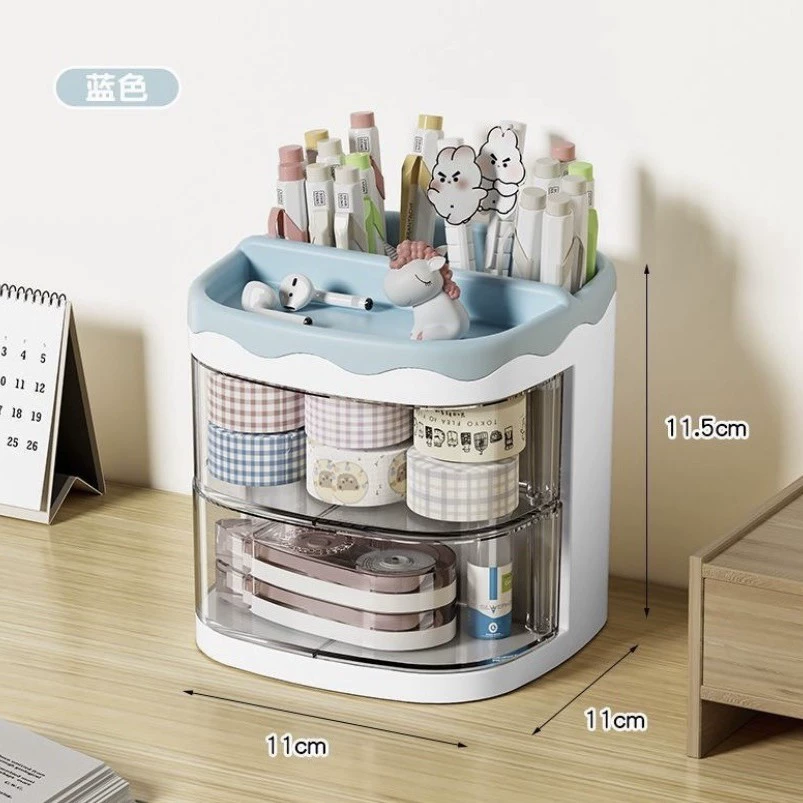 Stationery Combination Drawer Box, HIPS/Polystyrene/PP, 1–3 Drawers, Desk Organizer