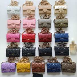 小香风零钱包高级感显眼包香奶奶真皮新款mini小挂包CF零钱斜挎包