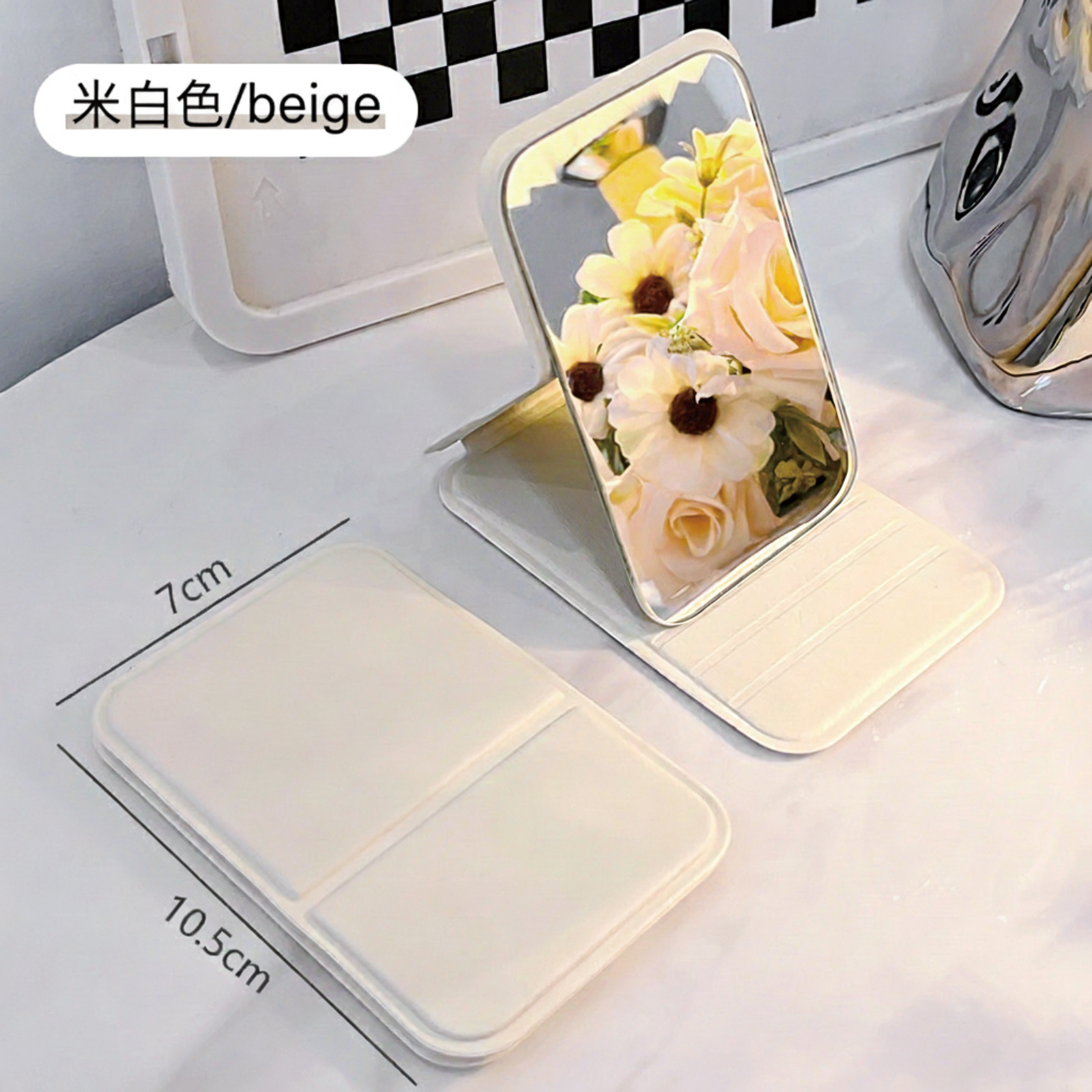 折りたたみ式化粧鏡、卓上化粧鏡、家庭用寝室、学生寮、高画質補正鏡