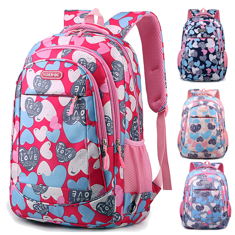 Cross-border wholesale new primary school student schoolbag children Girl Grade 1-6 sweet cute junior high school casual backpack