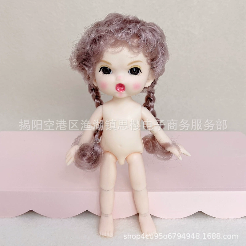 16–17 см кукла-голова Naked Doll, OB11, замена тела 8-точечный BJD, девочка с 13 суставами, смена макияжа