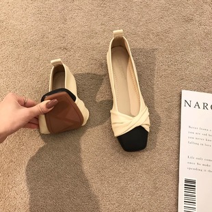 Evening breeze gentle soft sole shoes shoes shoes wholesale spring and autumn with skirt grandma flat Mary Jane casual women's shoes