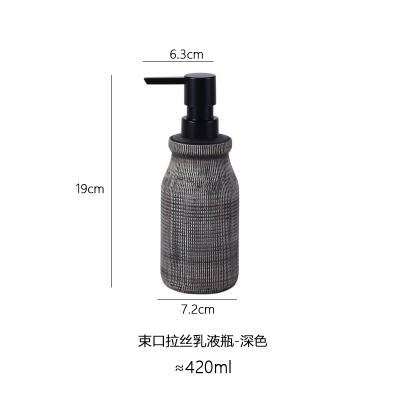 Botella de desinfectante de manos de cerámica, champú de alto valor, gel de ducha, botella subenvasada, botella vacía, hotel y casa de familia, creatividad japonesa