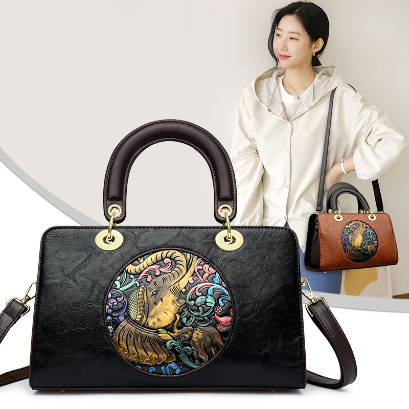 Bolso de mujer 2023 nueva moda elegante de mediana edad mamá bolsa de moda simple hombro bolsa de mensajero