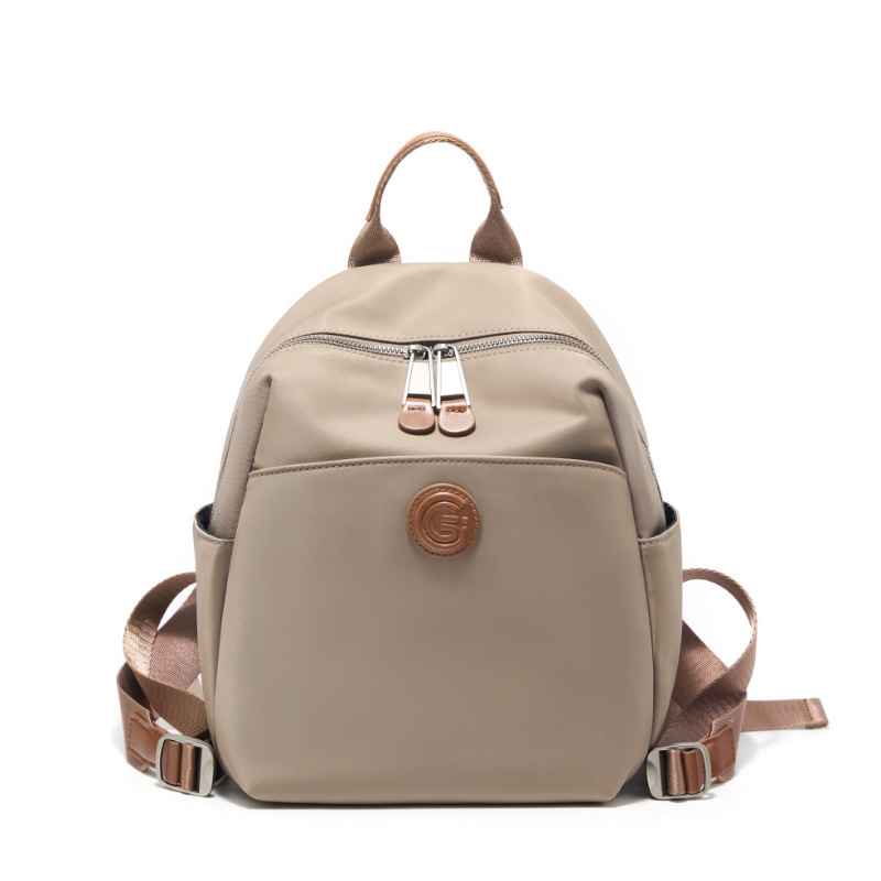 Oxford Cloth With Leather Multi Compartment Storage Backpack Commuter Large Capacity Designer Water Resistant Versatile_voghion.com
