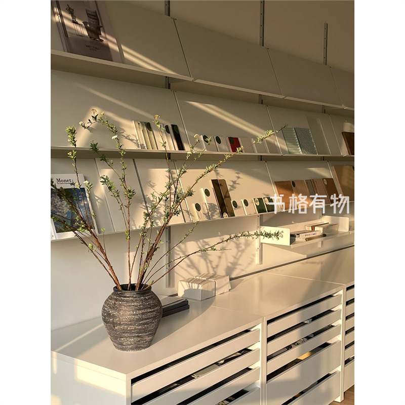 Vitsoe轨道置物架可调节多层展示架金属落地书柜创意自由组合书架