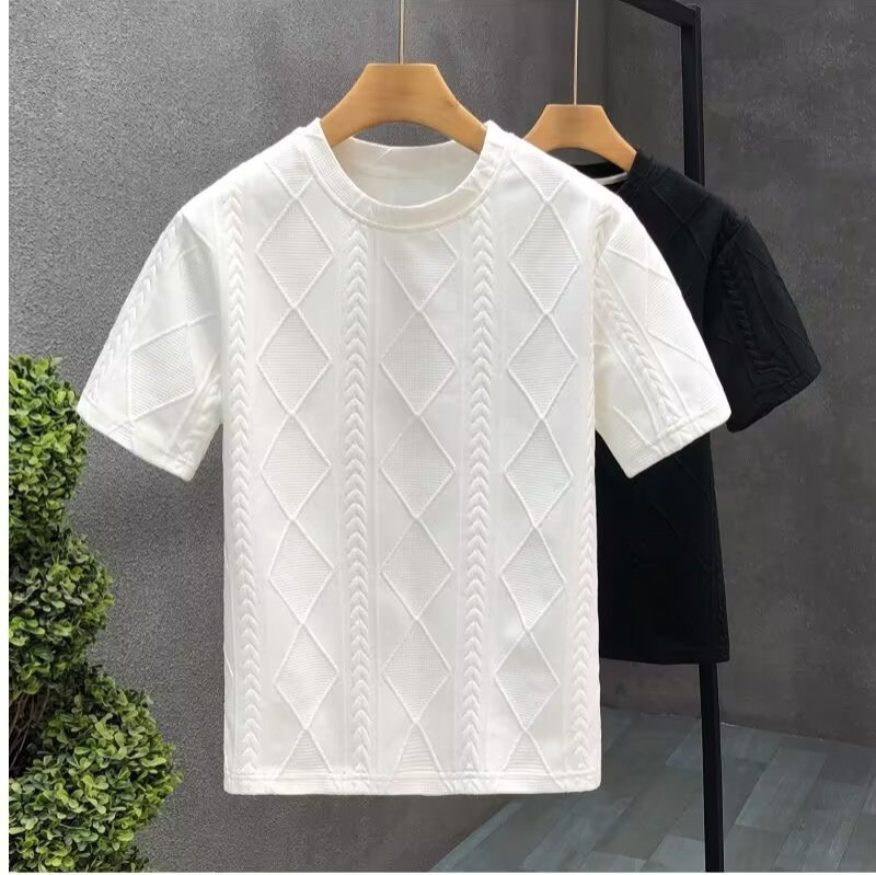 Short-Sleeve T-Shirt for Men, Trendy Brand, Slim Fit, Unique Design, Solid Color Top, Stylish Young Men's Short-Sleeve T-Shirt Short-Sleeve T-Shirt for Men, Trendy Brand, Slim Fit, Unique Design, Solid Color Top, Stylish Young Men's Short-Sleeve T-Shirt