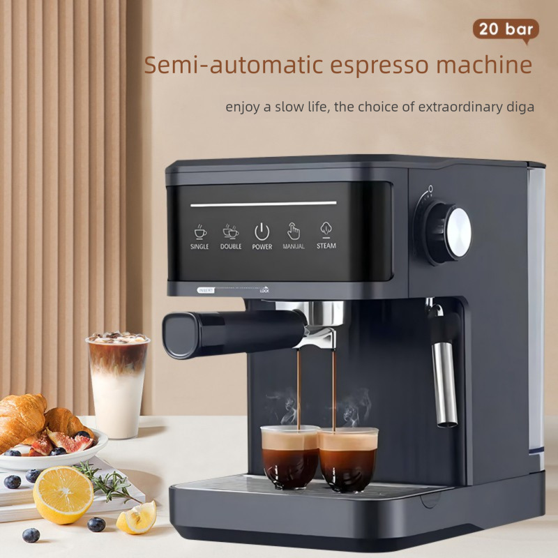 Italian Coffee Machine Household Semi-Automatic European, American and British Standard Coffee High-Pressure Extraction Concentrated Milk Foaming Machine