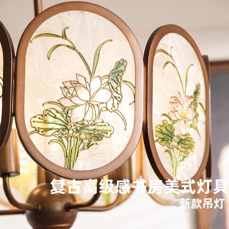 中古宋代美学珐琅彩客厅吊灯复古卧室餐厅客厅卧室民宿酒店装饰灯|undefined